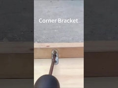 Produsen Custom Stamping Dekoratif Bentuk L Metal Angle Brackets Untuk Kayu