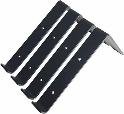 Heavy Duty 5 6 7 8 9 Inch Hitam Powder Coating Metal Bracket L Floating Wall Shelf Brackets