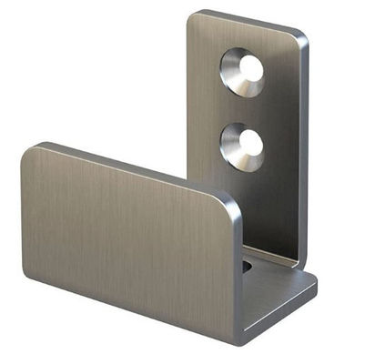 Black Powder Coated Stamping Steel Metal U Bentuk Pintu Barrikade Brackets Custom