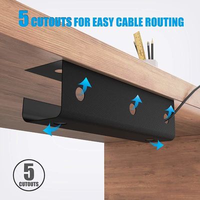 Custom Carbon Steel Powder Coating Metal Bracket Under Desk Kabel Manajemen Tray Wire Tray Untuk Kantor