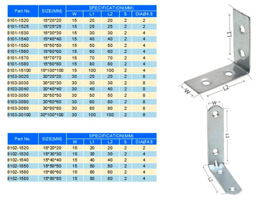 Angle Metal Bracket Rak Bracket Single Side Bracket Ukuran Khusus Untuk Konstruksi Kayu