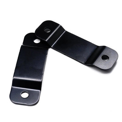 Bracket Clip Custom Metal Stamping Parts Mounting Black Coating Support Bracket