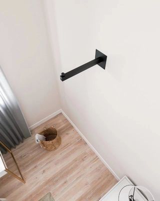 Black Powder Coating Carbon Steel Steel Metal Material Square Tube Welding Straight Rod Type Clothing Support