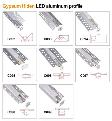 Bend LED Strip Aluminium Light Channel Plaster Aluminium Extrusion Parts