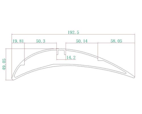 Custom 6063 Aluminium Extrusion Parts With Anodized Surface Untuk Fan Blades