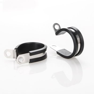 Karet Lapisan P Klip Karet Pipa Klem Baja tahan karat INOX 304 tahan lama R Tipe Hose Klem Klem Pipa Kunci Cepat