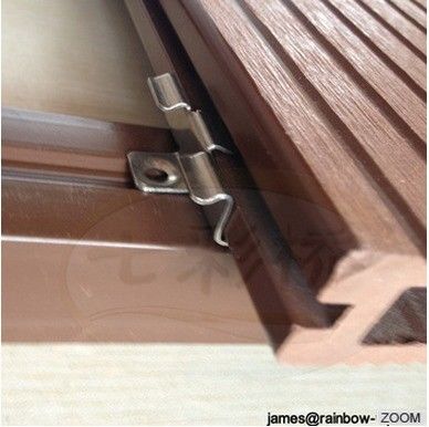 Kualitas Tinggi OEM Custom Mudah Instalasi WPC Decking Clips Baja Ringan Untuk Konektor Kayu