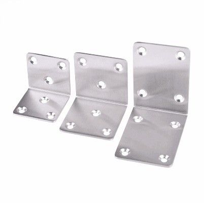 Custom Zinc Plated Carbon Steel Angle Bracket Galvanized Metal Steel Wood Connector Angle Corner Brackets
