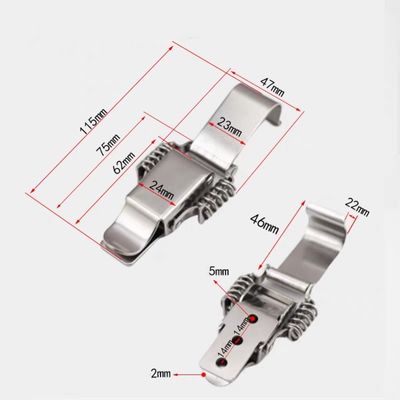 Custom Acceptable 304 Stainless Steel Fleksibel & Damping Toggle Latch Dengan Self Hook Untuk Peralatan Medis & Kendaraan
