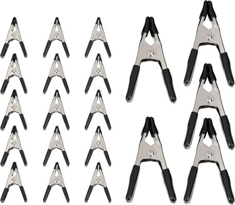 Heavy Duty 2 4 6 9 Inch Black Powder Coated Steel And Carbon Metal Spring Clamps Dengan Genggam PVC Untuk Pengerjaan Kayu