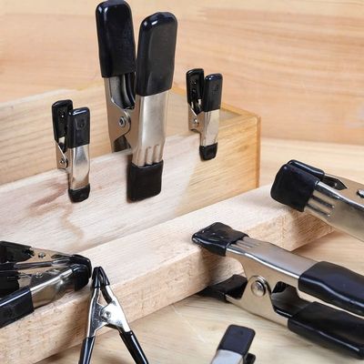 Heavy Duty 2 4 6 9 Inch Black Powder Coated Steel And Carbon Metal Spring Clamps Dengan Genggam PVC Untuk Pengerjaan Kayu