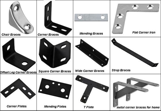 Custom Single-Sided L Bentuk Sudut Bracket Galvanized Metal Baja Untuk Kayu Konstruksi Wall Bracket