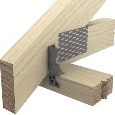 Rumah Kayu Atap Truss Nail Plate Custom Lebar * Panjang Knuckle Pronged Truss Mending Plate Dengan Gigi Kuku