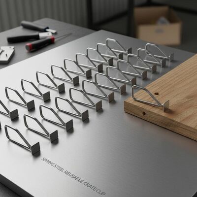 Klip Peti Kayu Bentuk V Stainless Steel yang Dapat Digunakan Kembali dengan Ukuran Khusus untuk Menahan Rangka Ranjang Kayu